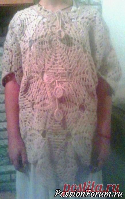 Накидка-пончо - запись пользователя Татьяна Ш. (Татьяна) в сообществе Вязание крючком в категории Женская одежда крючком. Схемы и описание