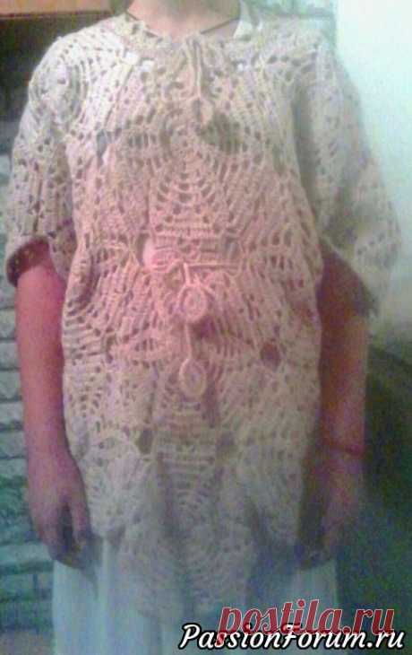 Накидка-пончо - запись пользователя Татьяна Ш. (Татьяна) в сообществе Вязание крючком в категории Женская одежда крючком. Схемы и описание