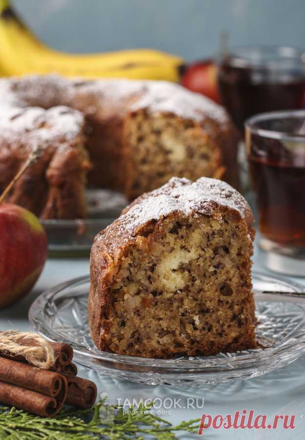 Банановый манник с яблоками