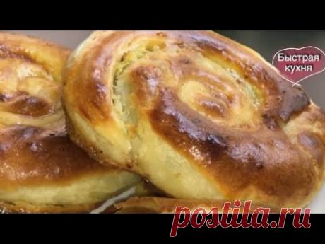 Слоёные лепёшки на воде. Лепешки с сыром и зеленью. Вытяжное тесто.