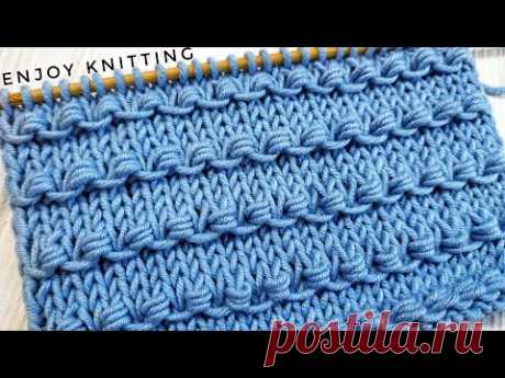 Простые УЗЕЛКИ Узор Спицами | Узор #55|  Knots knitting stitch pattern
