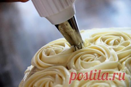 Крем для украшения тортов из шприца. Приемы и техники в украшении тортов