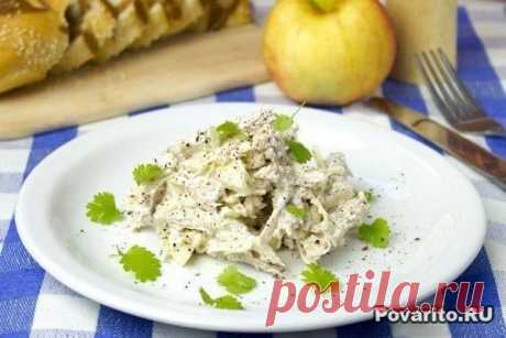 Салат с мясом и яблоком » Povarito.Ru - Пошаговые фото-рецепты с описанием этапов приготовления