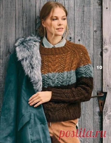 Интересные модели из популярного журнала. Продолжение обзора журнала "Сабрина" № 12 за 2021 год | Тепло о вязании | Пульс Mail.ru