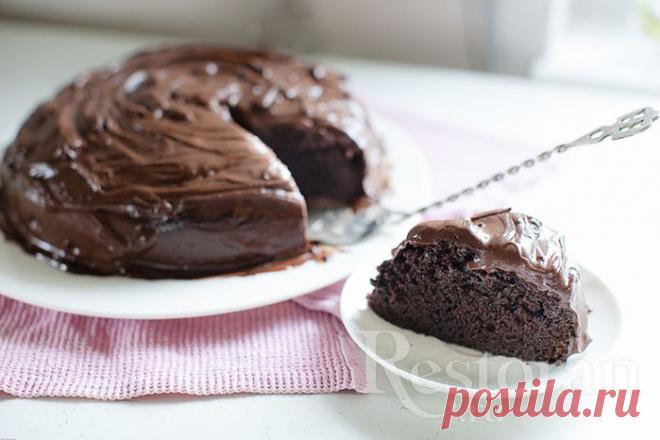 Настоящий-при настоящий шоколадный-шоколадный торт в шоколадной-шоколадной глазури!