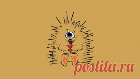 Обои hedgehog, еж, яблоко, минимализм, ежик на рабочий стол 69486