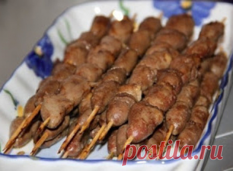 Шашлычки из куриных сердечек