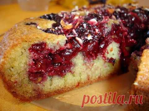 Рецепты вкусных блюд Пирог вишневый с миндалем | Рецепты вкусных блюд