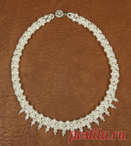 колье Снегурочка | biser.info - всё о бисере и бисерном творчестве