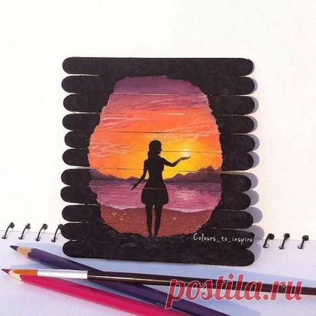 Рисунки на палочках для мороженого