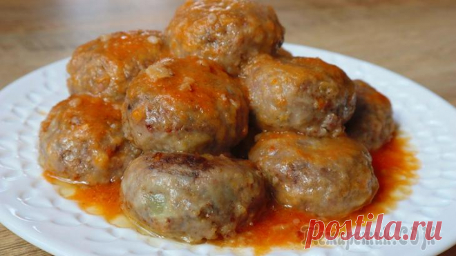 Постные тефтели с гречкой и грибами