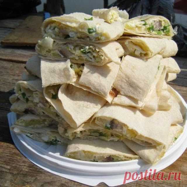 Лаваш с селёдкой и картофелем | Банк кулинарных рецептов