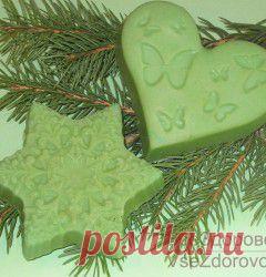 Как сделать нежное туалетное мыло с ментолом из хозяйственного мыла.