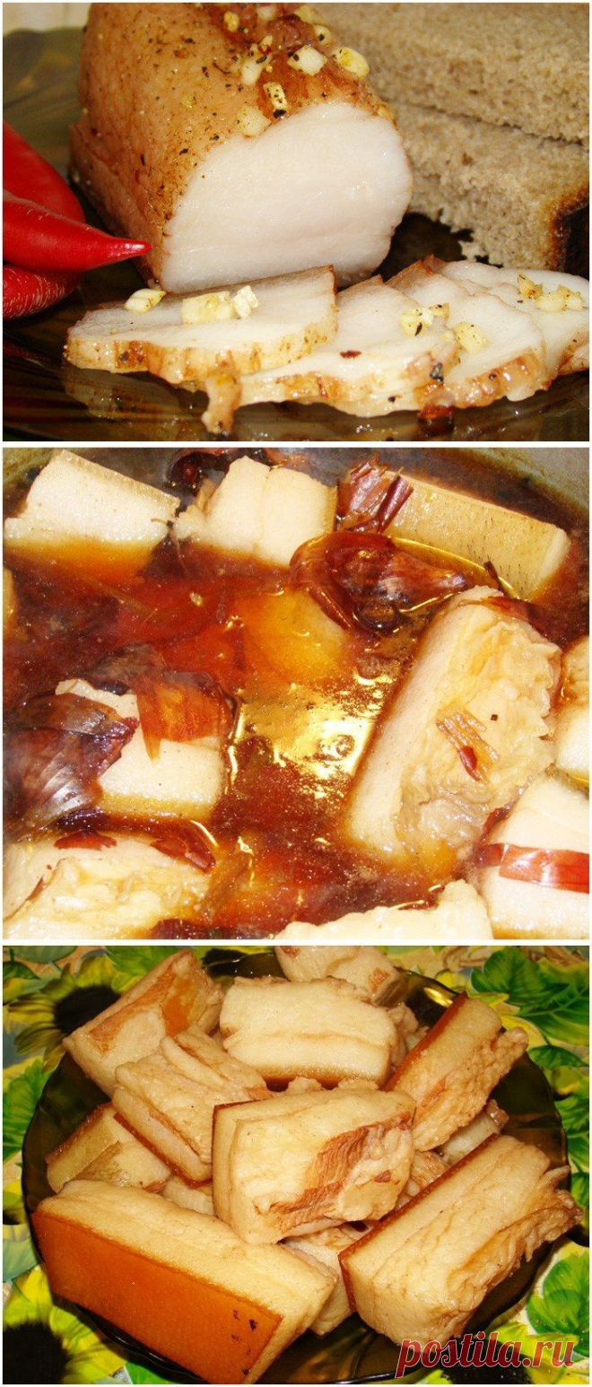 Вкуснейшее вареное сало