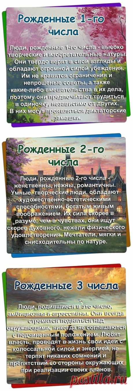 Характеристика человека по дате рождения.