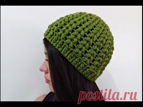 Touca em Crochê Fácil Ponto Puff