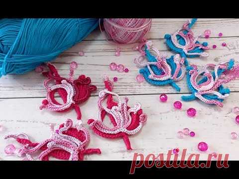 Ирландское кружево МК листик # 7