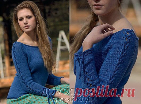 Пуловер спицами | ДОМОСЕДКА