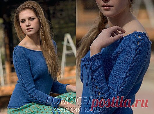 Пуловер спицами | ДОМОСЕДКА