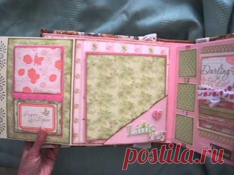 Baby Girl Scrapbook Mini Album (based on my interactive 8x8 album tutorial)