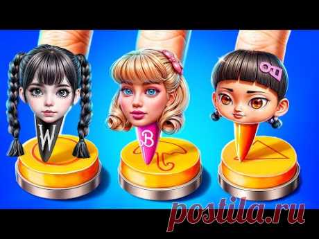 Игра в Кальмара в реальной жизни: Барби vs Уэнсдэй Аддамс
