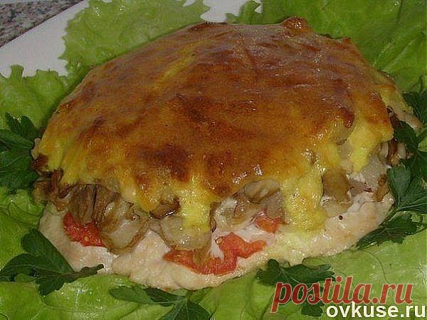 Мясо с грибами под нежной, хрустящей корочкой - Простые рецепты Овкусе.ру