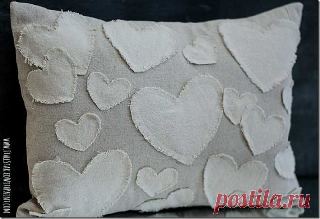 Anthropologie Heart Pillow - It All Started With Paint