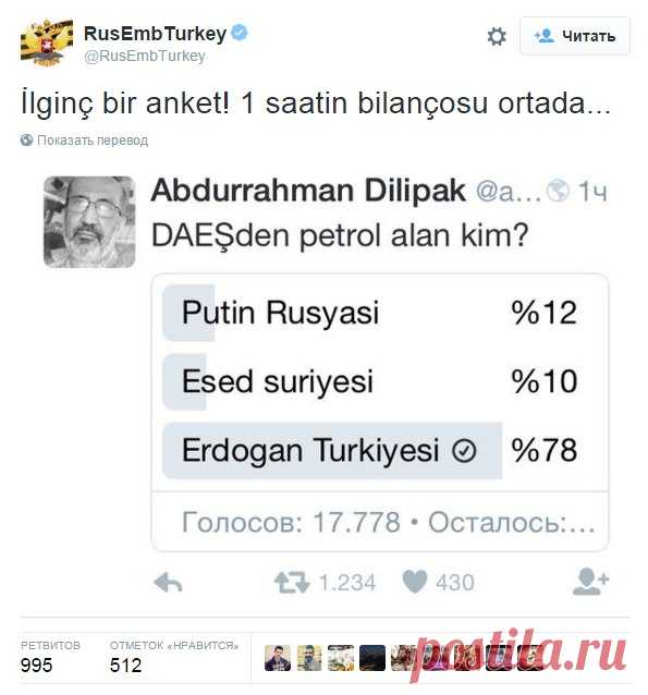 Турецкий опрос: кто покупает нефть у Халифата?