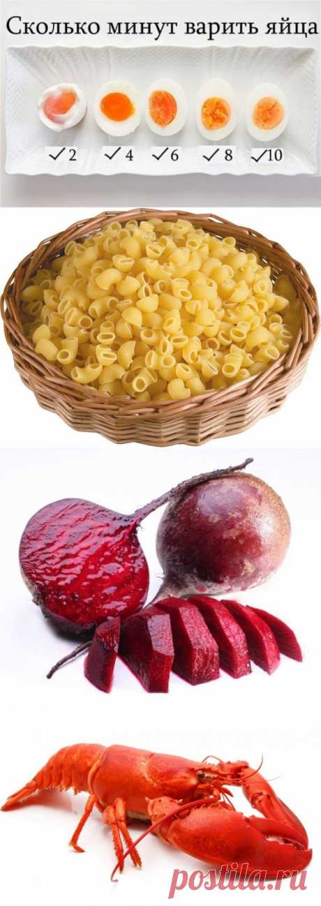 Полезная таблица: Сколько варить самые распространенные продукты?