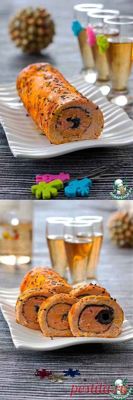 Рыбный рулет с маслинами - кулинарный рецепт