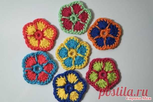 Вяжем цветок крючком для начинающих - Вязание - Страна Мам