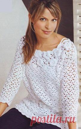 Кофта крючком со схемой