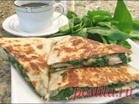 ЛЕПЁШКА С НАЧИНКОЙ. Быстрый завтрак за 5 минут.