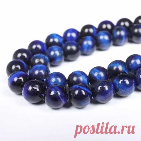 45pcs 8mm/0.31in natural tiger eye stone beads round loose spacer beads for jewelry making diy bracelet necklace 15'' – искусство, ремесла и шитье – Тему