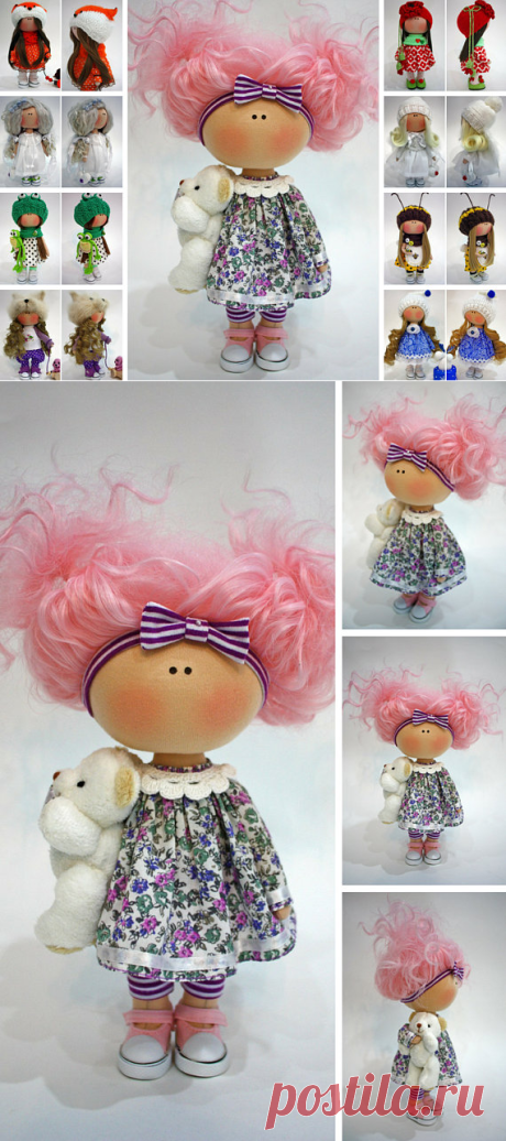 Handmade Doll Fabric Doll Nursery Doll Interior Doll Art Doll