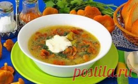 Суп из лисичек с сыром / Простые рецепты