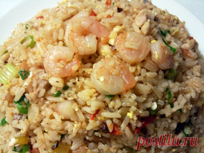 Как приготовить рис с креветками - рецепт, ингридиенты и фотографии