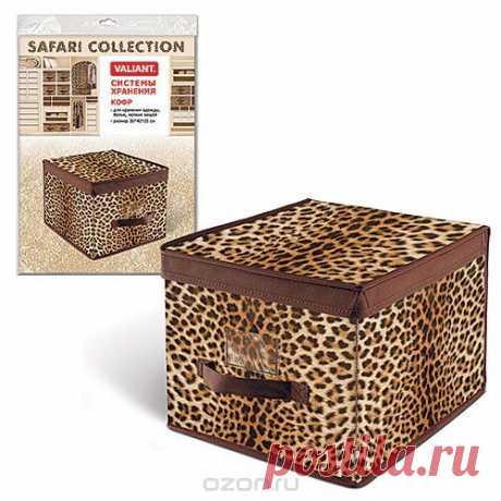 VAL LB302 Кофр жесткий большой, 30*40*25 см, леопард купить по выгодной цене в интернет-магазине OZON.ru