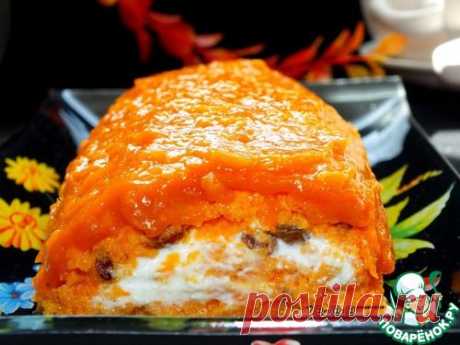 Морковный рулет с курагой.