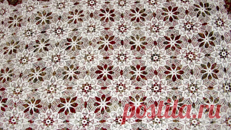 Мотив крючком. Скатерть из мотивов. Сrochet motif. Tablecloth motifs - YouTube