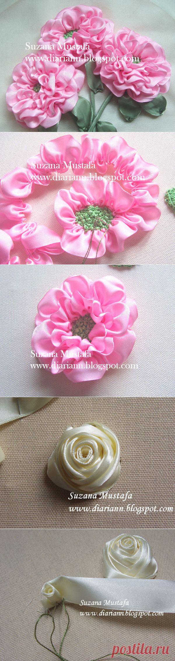 ВЫШИВКА РОЗЫ ОТ СЮЗАННЫ МУСТАФЫ -2 ПОДРОБНЫХ МК.