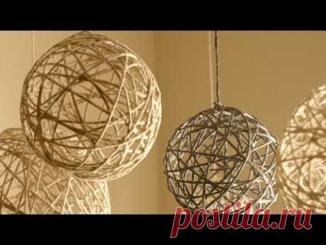 DIY Christmas String Ornaments and Lanterns