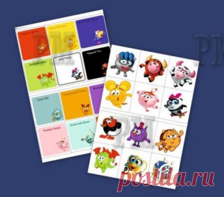 Лото &quot;Смешарики&quot; для изучения цвета
