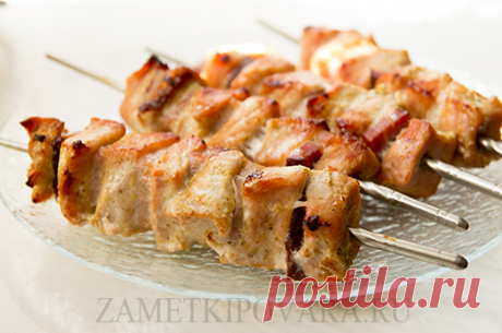 Шашлычки из свинины с грудинкой в духовке | Простые кулинарные рецепты с фотографиями