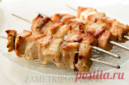 Шашлычки из свинины с грудинкой в духовке | Простые кулинарные рецепты с фотографиями