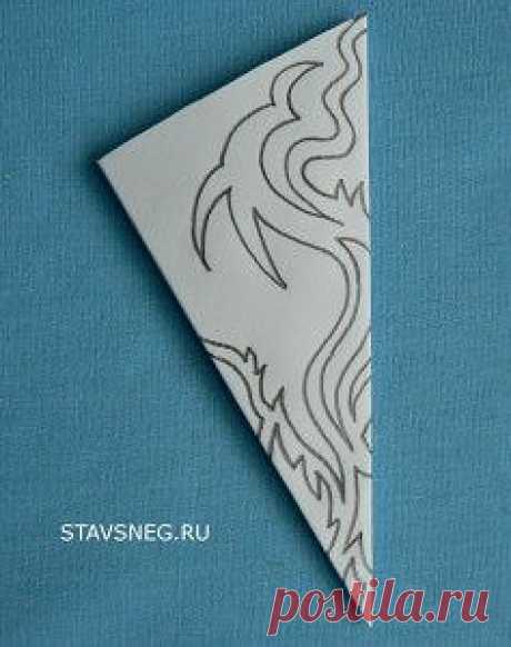 Снежинки из бумаги. Схемы.