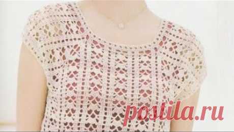 УЗОР крючком для топа - Crochet PATTERN for top