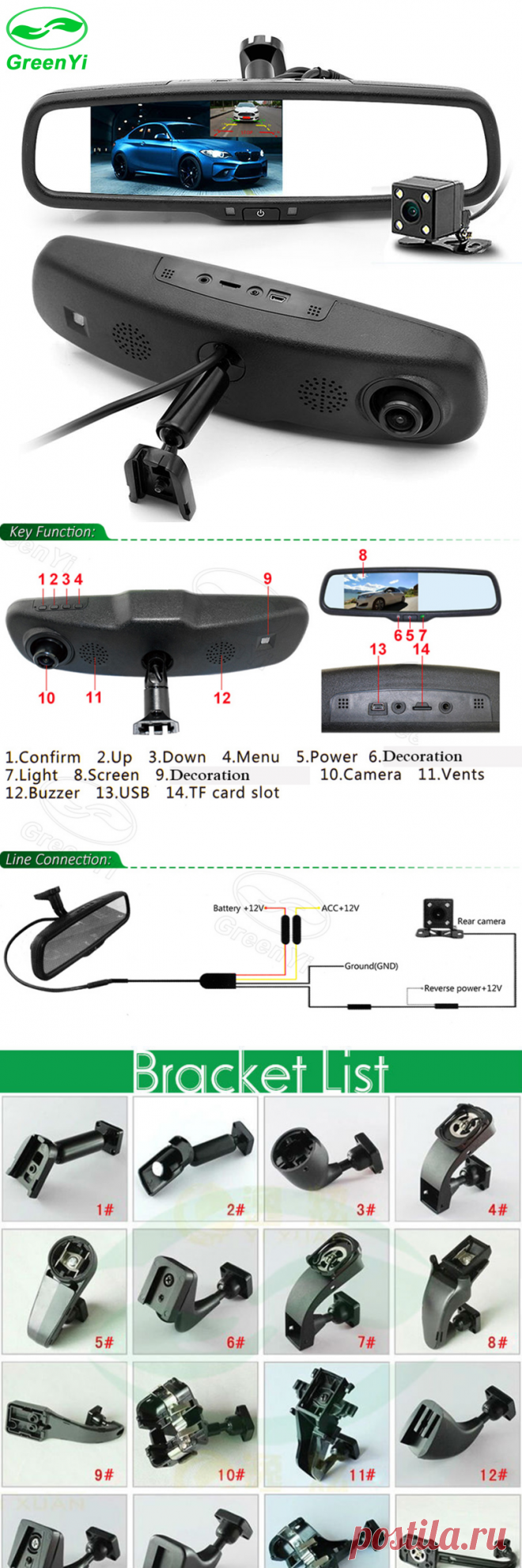 Greenyi Двойной объектив 5 