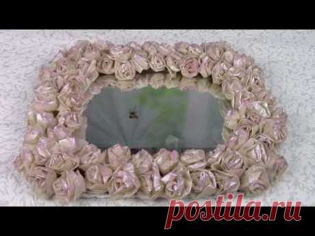 Рама для зеркала из роз/ Frame for a mirror of roses. ХоббиМаркет