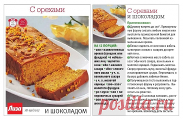 Кекс с орехами и шоколадом